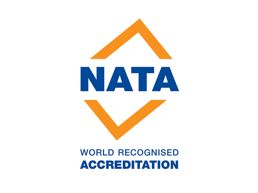 NATA Accreditation NATA Accreditation Badge — nationally recognised testing laboratory accreditation
